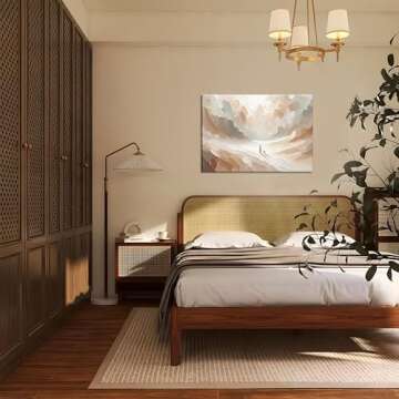 Jesus Leaves the 99 Sheep Canvas Wall Art, Christian Jesus Lamb Wall Decor Painting, The Lost Sheep Bible of Parable Posters Prints for Living & Prayer Room Church Home Decor 12x16 In Framed