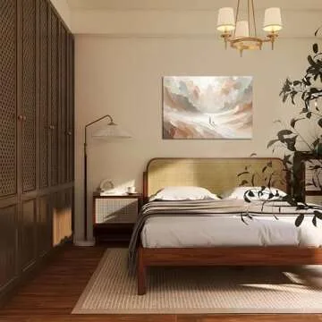 Jesus Leaves the 99 Sheep Canvas Wall Art, Christian Jesus Lamb Wall Decor Painting, The Lost Sheep Bible of Parable Posters Prints for Living & Prayer Room Church Home Decor 12x16 In Framed