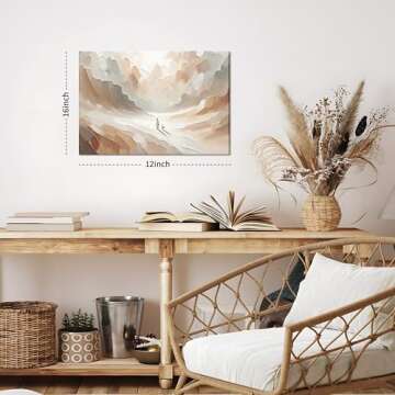 Jesus Leaves the 99 Sheep Canvas Wall Art, Christian Jesus Lamb Wall Decor Painting, The Lost Sheep Bible of Parable Posters Prints for Living & Prayer Room Church Home Decor 12x16 In Framed