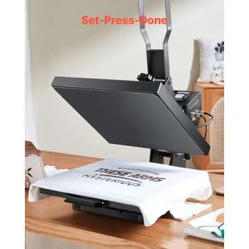 VEVOR Heat Press, 15x15 Power Heat Press Machine for T-Shirts, Fast Heating, High Pressure Digital Industrial Sublimation Printer for Heat Transfer Vinyl, Dark Black