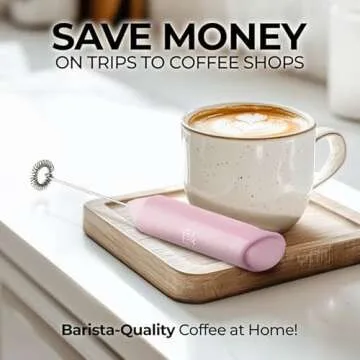 Zulay Kitchen Powerful Milk Frother Wand for Quick Froth