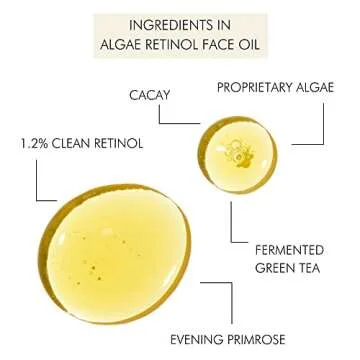 MARA - Natural Evening Primrose + Green Tea Algae Retinol Face Oil | Plant-Based Skin Care | Moisturizes + Soothes Skin To Minimizes Look of Pores + Fine Lines (Full Size, 1 fl oz | 30 ml)