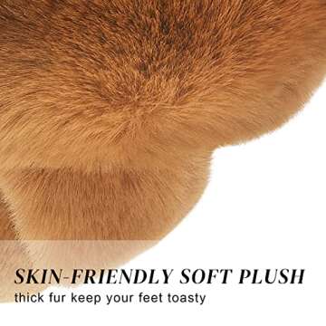 Parlovable Women's Fuzzy Slippers | Comfy Cross Band Shoes for Indoor Comfort | Caramel 7-8