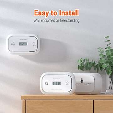 Jemay Carbon Monoxide Detector Alarm, CO Detector with Digital LCD Display, Replaceable Battery Carb...