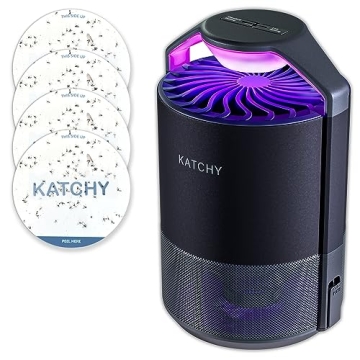 Katchy Indoor Insect Trap - Catcher & Killer for Mosquitos, Gnats, Moths, Fruit Flies - Non-Zapper T...