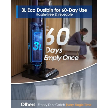 Tineco Pure ONE Cordless Vacuum with Auto Dust Base and ZeroTangle Brush