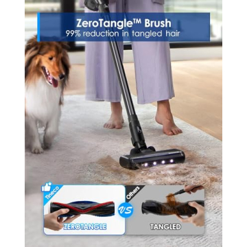 Tineco Pure ONE Cordless Vacuum with Auto Dust Base and ZeroTangle Brush