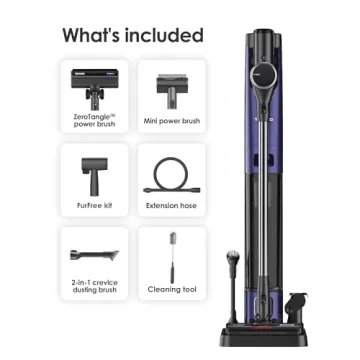 Tineco Pure ONE Cordless Vacuum with Auto Dust Base and ZeroTangle Brush