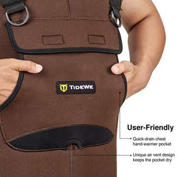 TIDEWE Waterproof Neoprene Waders for Fishing & Hunting