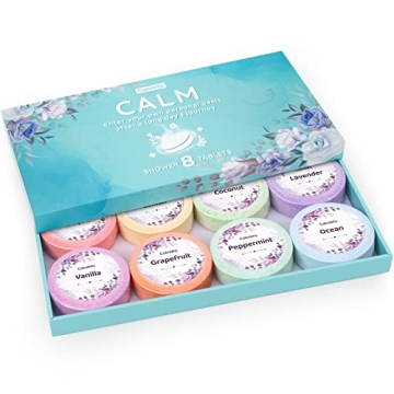 CalmNFiz Shower Bombs 8-Pack Set for Ultimate Relaxation