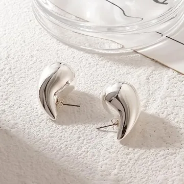 Lightweight SHERLOVE Silver Teardrop Earrings For Women
