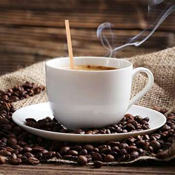 Pantry Value [1000 Count] 5.5 Inch Wooden Coffee Stirrers - Wood Stir Sticks, Biodegradable, Eco-Fri...