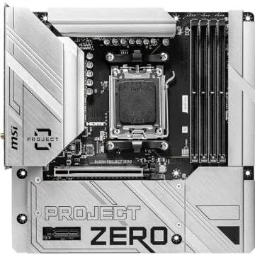 MSI B650M Project Zero Gaming Motherboard - AMD Ryzen 9000/8000/7000 Series, DDR5, Wi-Fi 6E