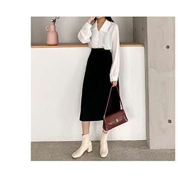 Women Vintage Shoulder Bag Clutch Handbag Underarm Bag Retro Classic Purse with Buckle Closure (Brown) Medium