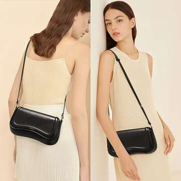 Keyli Shoulder Bag for Women mini Crossbody Purses Retro Classic Handbag Waterproof Vegan Leather Cl...