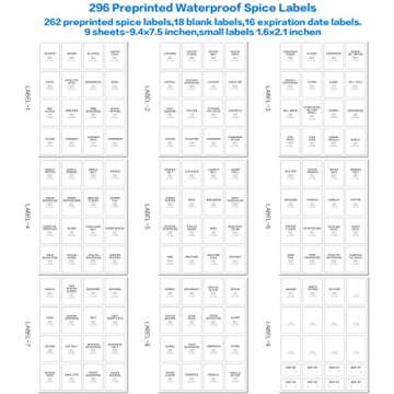 CZZGSM 24 Pcs Glass Jars With 296 Spice Labels Preprinted of White and Black Color- 4oz Thicken(2.4mm) Empty Small Herb Seasoning Containers With Bamboo Airtight Lids
