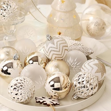 HILIVESVALUE 16 PCS Shatterproof Christmas Ornaments Set