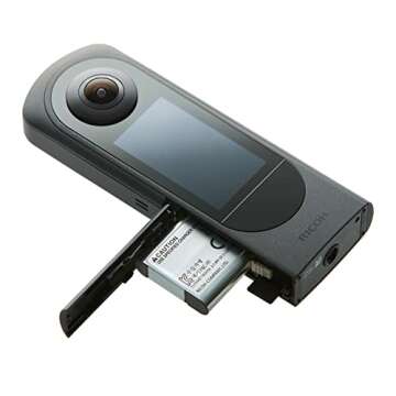 Ricoh Theta X 360-Degree Camera Bundle with Lens Cap for Theta X and Photo, Video and Art Software S...