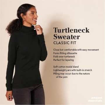 Women's Classic-Fit Lightweight Long-Sleeve Turtleneck Sweater