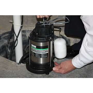 Wayne 58321-WYN3 CDU980E 3/4 HP Submersible Cast Iron and Stainless Steel Sump Pump with Integrated ...