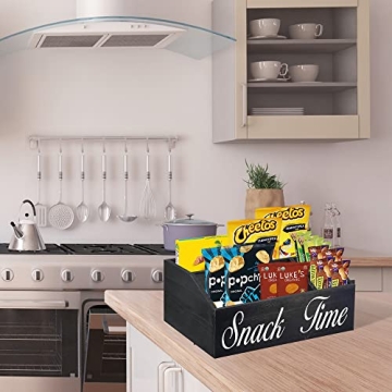 SupplyRealm "Snack Time" Snack Organizer - Wooden Tray