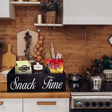 SupplyRealm "Snack Time" Snack Organizer - Wooden Tray