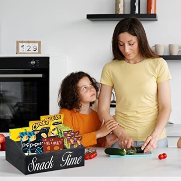 SupplyRealm "Snack Time" Snack Organizer - Wooden Tray