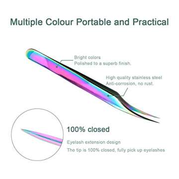 Nibiru Eyelash Extension Tweezers Set for Perfect Lash Application