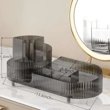 Stylish Rotating Makeup Organizer for Beauty Essentials