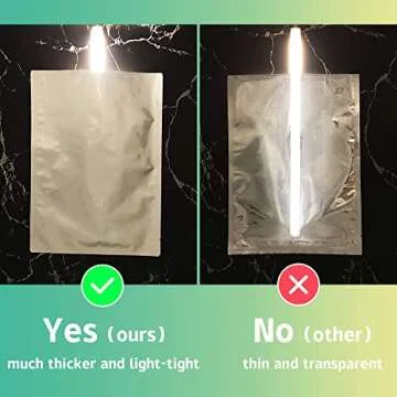 DIHUMK 50 Mylar Bags 60x400CC Oxygen Absorbers for Food Storage Long Term 8.7 Mil Gallon Aluminum Foil 60 Stickers (14"x18", 10"x14", 8"x12")