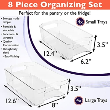 ClearSpace Kitchen Organization Storage Bins 8 Pack