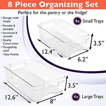 ClearSpace Kitchen Organization Storage Bins 8 Pack