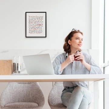 "You Are Brave Enough" Inspirational Wall Art Print – Motivational Wall Decor for Home, Office, Bedroom, Classroom & School - Unframed 8x10" Poster Print - Perfect Gift for Boys & Girls