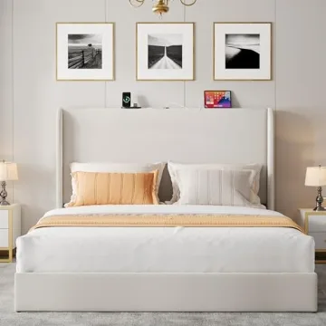 YITAHOME King Size Storage Bed with USB Ports and Headboard