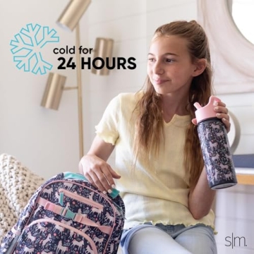 Simple Modern Kids Insulated Water Bottle with Straw Lid