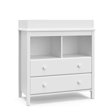 Storkcraft Alpine 2 Drawer Changing Table Chest - Safe & Stylish Storage for Kids