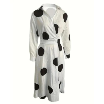 Womens Long Sleeve Vintage Dress with Pockets - Chic and Comfortable