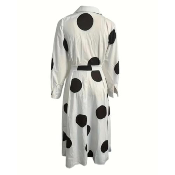 Womens Long Sleeve Vintage Dress with Pockets - Chic and Comfortable