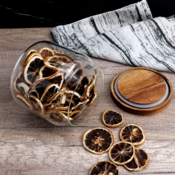 Datttcc Glass Food Storage Jars Set with Wooden Lids