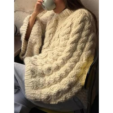 Shop Women's Casual Oversized Sweater in Y2K Style