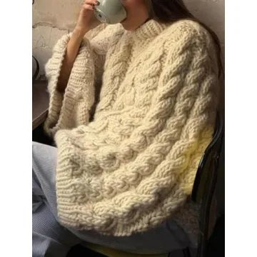 Shop Women's Casual Oversized Sweater in Y2K Style