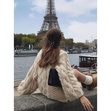 Shop Women's Casual Oversized Sweater in Y2K Style