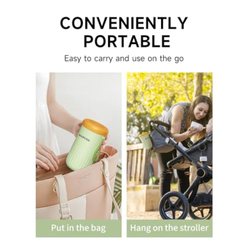 NAXYOO Travel Baby Bottle Brush Set with Drying Rack