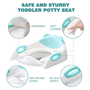 Adjustable Potty Training Seat with Step Stool - Safe & Foldable