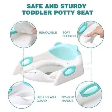 Adjustable Potty Training Seat with Step Stool - Safe & Foldable