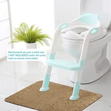 Adjustable Potty Training Seat with Step Stool - Safe & Foldable