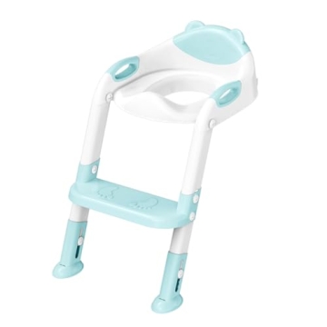 Adjustable Potty Training Seat with Step Stool - Safe & Foldable