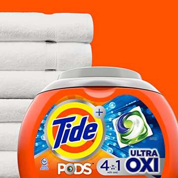 Tide PODS Liquid Laundry Detergent Soap Pacs, 4-n-1 Ultra Oxi, HE Compatible 85 Count, Built in Pre-Treater for Stains
