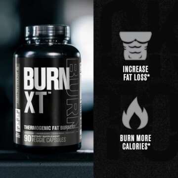 Jacked Factory Burn XT Black Thermogenic Fat Burner Supplement - Ultimate Nootropic Energy Booster w...