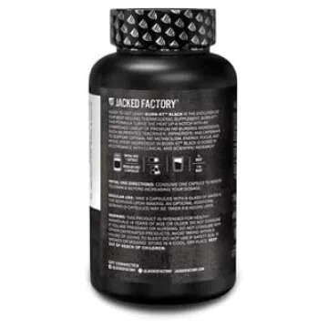 Jacked Factory Burn XT Black Fat Burner for Weight Loss